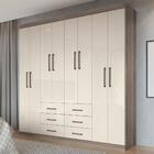 Roupeiro 8 Portas Florida Castanho Off White