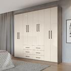 Roupeiro 8 Portas Florida Castanho Off White