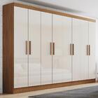 Roupeiro 8 Portas Nature/off White - Briz