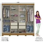 Roupeiro 8 Portas Nature/off White - Briz