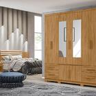 Roupeiro 8 Portas Riacho Com Espelho Freijó