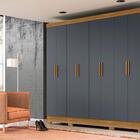 Roupeiro 8 Portas Rocas Freijó Cinza