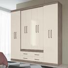Roupeiro 8 Portas Stella Castanho Off White