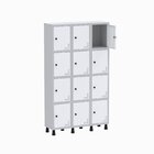 Roupeiro Aço Light 3v 12 Portas Gr303/12 Cinza/branco