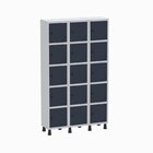 Roupeiro Aço Light 3v 15 Portas Gr303/15 Cinza/azul Delrei