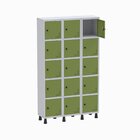 Roupeiro Aço Light 3v 15 Portas Gr303/15 Cinza/verde