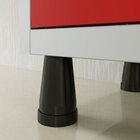 Roupeiro Aço Light 3v 15 Portas Gr303/15 Cinza/vermelho