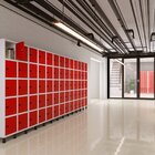 Roupeiro Aço Light 3v 15 Portas Gr303/15 Cinza/vermelho