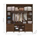 Roupeiro Alto 12 P Com Espelho Olimpo Cedro