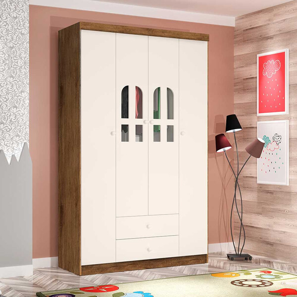 Roupeiro Alvin Com 4 Portas E 2 Gavetas J E A Moveis