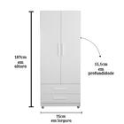 Roupeiro Ametista - Guarda Roupa - Armário - Mizza Decor