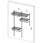 Roupeiro Aramado Quarto Pequeno Closet Feminino Solteiro 1,30