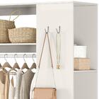 Roupeiro Arara Closet 120 Cm 2 Gavetas 14056 Off White Crista