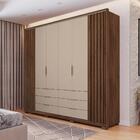 Roupeiro Armário Maximus Quarto Casal 6 Portas 10 Prateleiras