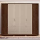 Roupeiro Armário Maximus Quarto Casal 6 Portas 10 Prateleiras