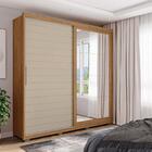 Roupeiro Armário Quarto Solteiro Com Espelho 2 Portas 9 Prate