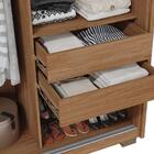 Roupeiro Armário Quarto Solteiro Com Espelho 2 Portas 9 Prate