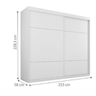 Roupeiro Asteca Duas Portas De Correr Branco