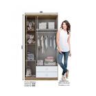 Roupeiro Bala De Menta 3 Portas Dobradiça Metálica Em Mdp Hen