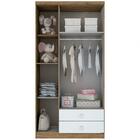 Roupeiro Bala De Menta 3 Portas Dobradiça Metálica Em Mdp Hen