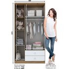 Roupeiro Bala De Menta 3 Portas Dobradiça Metálica Em Mdp Hen