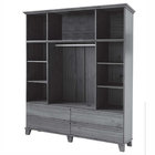 Roupeiro Bertha Madeira Maciça 4 Portas E 4 Gavetas – Castanho