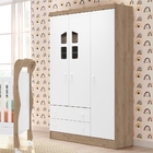 Roupeiro Brunei Carvalho Rústico Branco