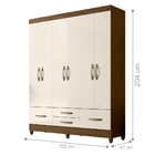 Roupeiro Cairo Castanho Wood/off White