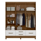 Roupeiro Cairo Castanho Wood/off White