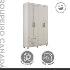 Roupeiro Canadá 4 Portas 2 Gavetas Mdf E Mdp Conquista Móveis