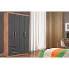 Roupeiro Canadá 4 Portas 2 Gavetas Mdf E Mdp Conquista Móveis