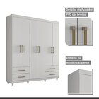 Roupeiro Canadá 6 Portas 4 Gavetas Mdf E Mdp Conquista Móveis