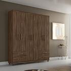 Roupeiro Canadá 6 Portas 4 Gavetas Mdf E Mdp Conquista Móveis