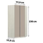 Roupeiro Canto Closet 236x111,9x111,9cm Madeira Connect Prime Luciane