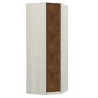 Roupeiro Canto Diagonal 236x83,8x83,8cm Madeira Nogueira Dourado Prime Luciane