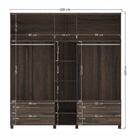 Roupeiro Casal 11 Portas 4 Gavetas Columbus Ébano