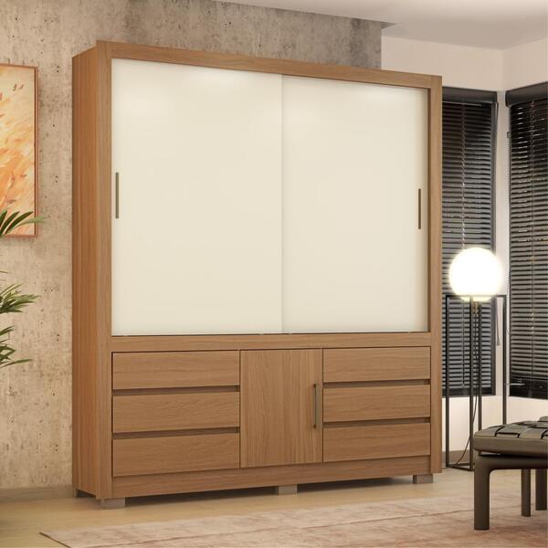 Roupeiro Casal 3 Portas Albert Amendola Off-white