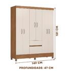 Roupeiro Casal 6 Portas 2 Gavetas Amendola Touch Off White Fr