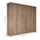 Roupeiro Casal 6 Portas Burn Atacama