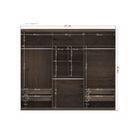 Roupeiro Casal 6 Portas Com Espelho Bum Ébano