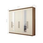 Roupeiro Casal 6 Portas Com Espelho Bum Jatobá Areia