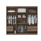 Roupeiro Casal 6 Portas Com Espelho Moli Castanha Off White