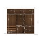 Roupeiro Casal 6 Portas Com Espelhos Manchester Jatobá