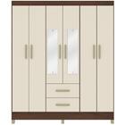 Roupeiro Casal 6 Portas Espelho Rp162 Fell