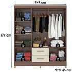 Roupeiro Casal 6 Portas Espelho Rp162 Fell