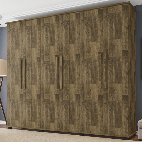 Roupeiro Casal 6 Portas Laren Amadeirado