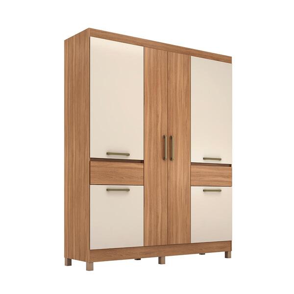 Roupeiro Casal 6 Portas Picasso Amêndola Off White