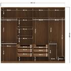 Roupeiro Casal 8 Portas Com Espelho Piemonte Jatobá Areia