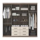 Roupeiro Casal 8 Portas Com Espelhos Florida Castanha Off Whi