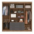 Roupeiro Casal 8 Portas Florida Atacama Grafite